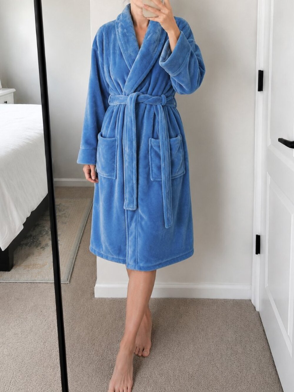 Martha Stewart Collection Macy’s Luxury Plush Navy Blue Robe – One Size – New